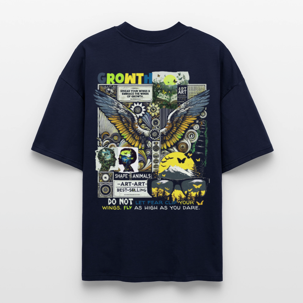 Lugh , Engel, 1st | Blaster, Oversize Bio T-Shirt, Unisex - Navy