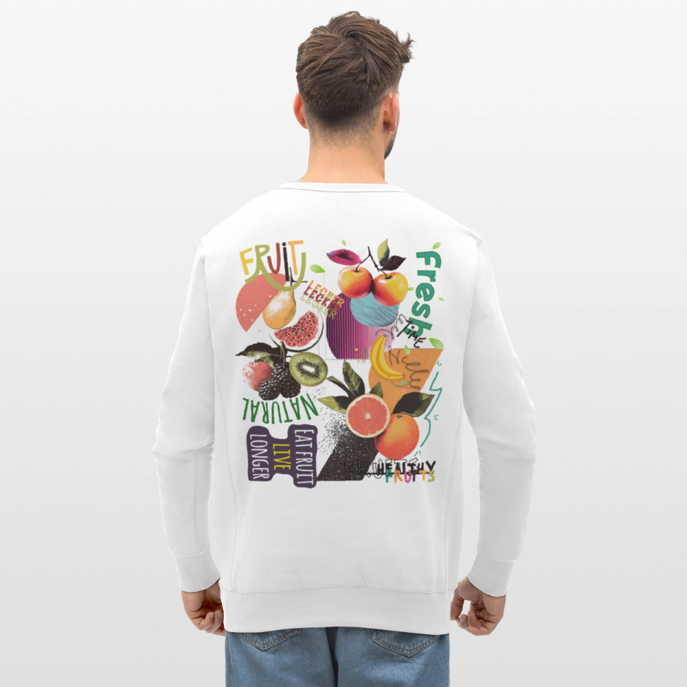 Xerathis, Obst, 1st | Roller, Unisex Bio-Sweatshirt - Weiß