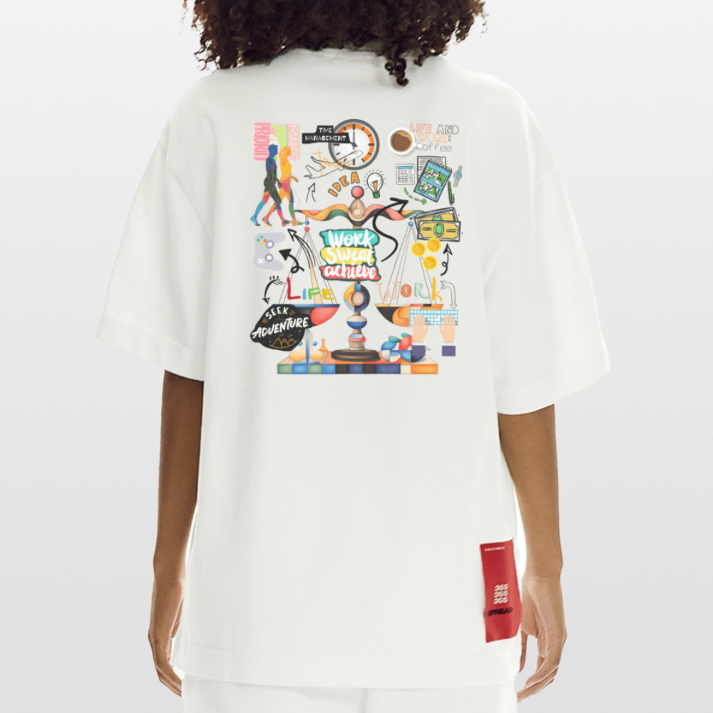 Nytheris, Waage, 1st | Heve, Heavyweight Oversized Bio T-Shirt, Unisex - OFF WHITE