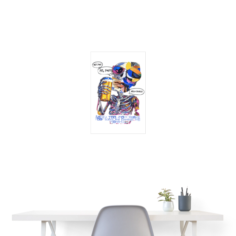 Vorthalos, Skelet, 1st | Poster 40x60 cm - Weiß