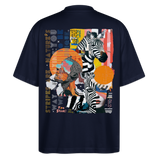 Aresia, Zebra, 1st | Blaster, Oversize Bio T-Shirt, Unisex - Navy