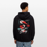 Guanyin, Muschel, 1st | Freshhood, Oversized Unisex Hoodie - Schwarz