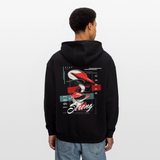 Guanyin, Muschel, 1st | Freshhood, Oversized Unisex Hoodie - Schwarz