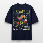 Shahzada, Kassetten, 1st | Blaster, Oversize Bio T-Shirt, Unisex - Navy