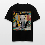 Thanatain, Elefant, 1st | Essential, Relaxed Fit Unisex Bio T-Shirt - Schwarz