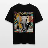 Thanatain, Elefant, 1st | Essential, Relaxed Fit Unisex Bio T-Shirt - Schwarz