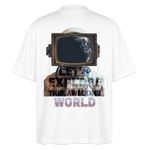 Denebris, Astronaut, 1st | Blaster, Oversize Bio T-Shirt, Unisex - Weiß