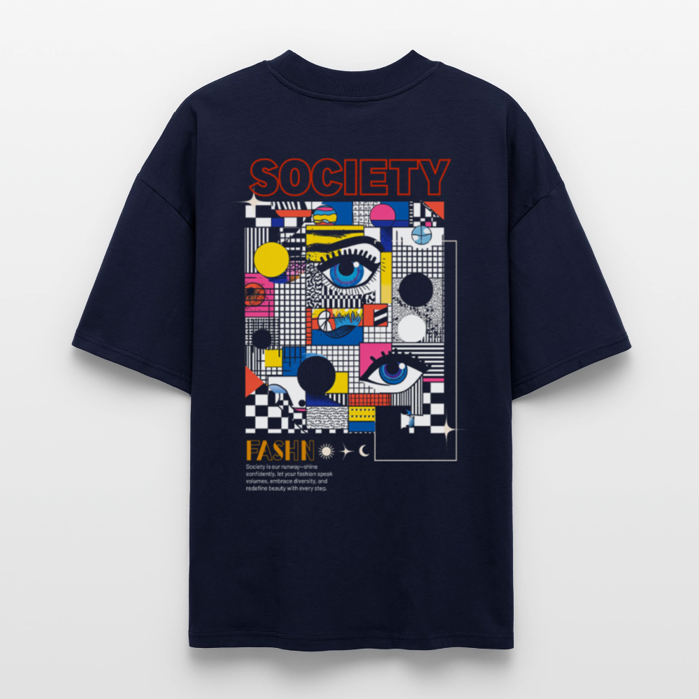 Shennong, Augen, 1st | Blaster, Oversize Bio T-Shirt, Unisex - Navy