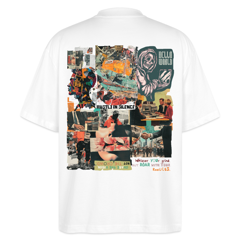 Aurelion, Office, 1st | Blaster, Oversize Bio T-Shirt, Unisex - Weiß