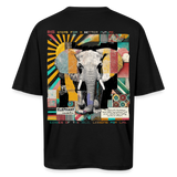 Thanatain, Elefant, 1st | Breezy, Oversized Unisex T-Shirt - Schwarz