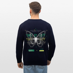 Hesinkar, Schmetterling, 1st | Roller, Unisex Bio-Sweatshirt - Navy