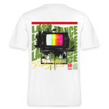 Oblivionis, Fernseher, 1st | Essential, Relaxed Fit Unisex Bio T-Shirt - Weiß