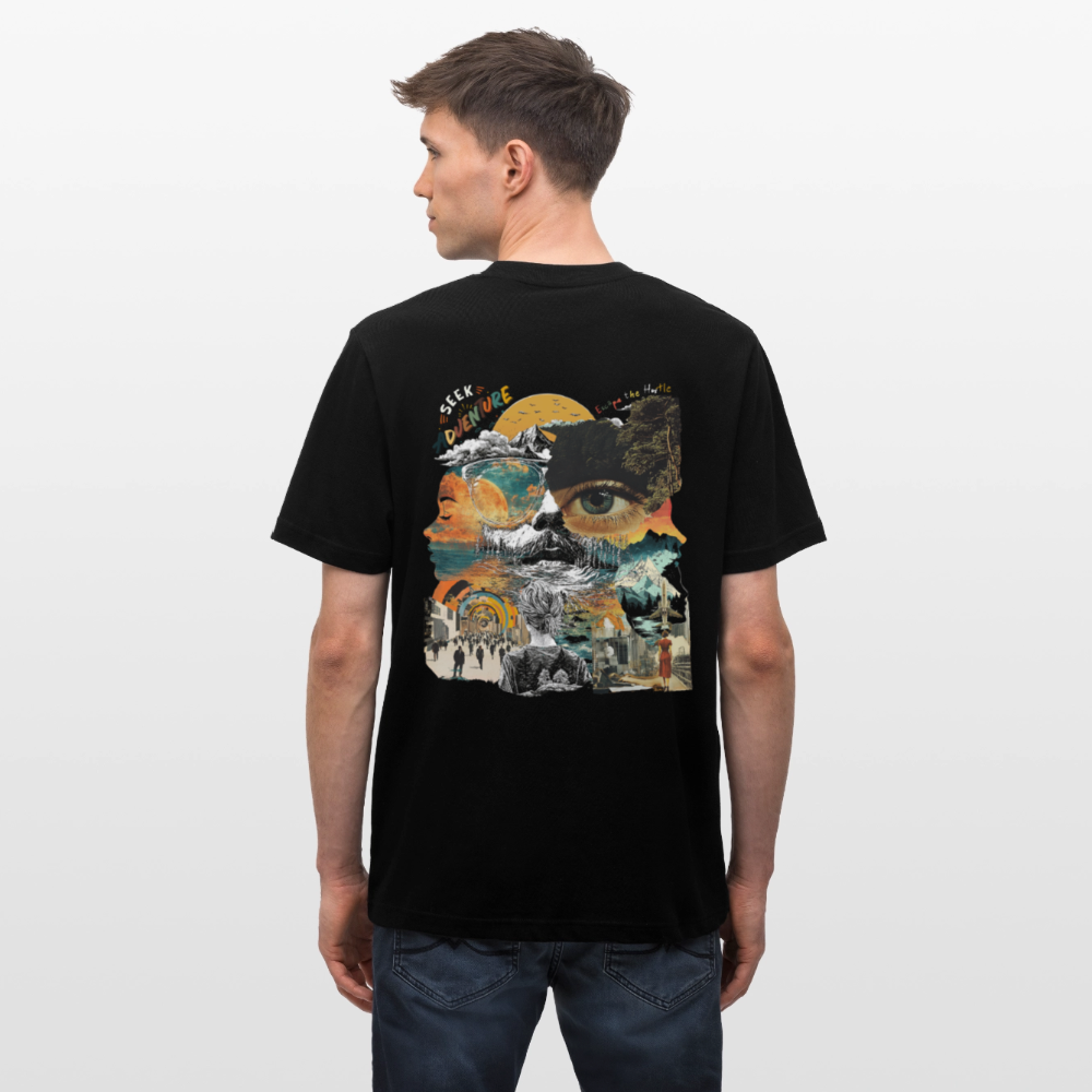 Helian, Frau, 1st | Essential, Relaxed Fit Unisex Bio T-Shirt - Schwarz