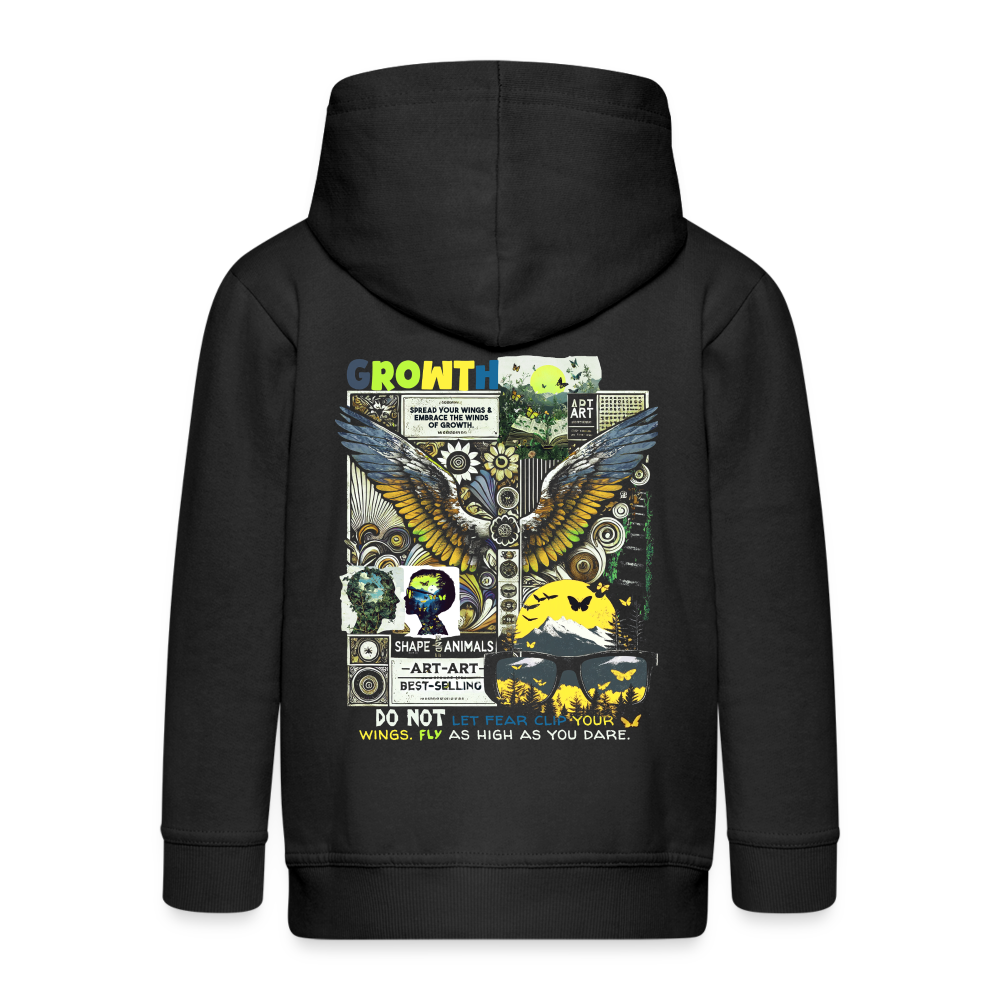 Lugh , Engel, 1st | Kinder Zip Hoodie - Schwarz