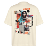 Celestrion, Cyborg, 1st | Blaster, Oversize Bio T-Shirt, Unisex - Weißgrau