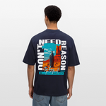Fuxi, Wüste, 1st | Breezy, Oversized Unisex T-Shirt - Navy