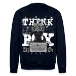Nyxan, Gehirn, 1st | Roller, Unisex Bio-Sweatshirt - Navy