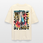 Therondir, Beten, 1st | Blaster, Oversize Bio T-Shirt, Unisex - Weißgrau