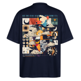 Hekatean, Sternzeichen, 1st | Blaster, Oversize Bio T-Shirt, Unisex - Navy