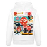 Solvarion, Stopp, 1st | Cruiser, Unisex Bio-Hoodie - Weiß