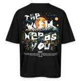 Ereshkigal, Berge, 1st | Breezy, Oversized Unisex T-Shirt - Schwarz