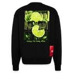 Kali, Limette, 1st | Heavyweight Oversized Bio Sweater, Unisex - SOLID BLACK