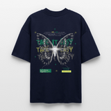 Hesinkar, Schmetterling, 1st | Blaster, Oversize Bio T-Shirt, Unisex - Navy