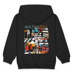 Anankean, Zebrastreifen, 1st | Kinder Zip Hoodie - Schwarz