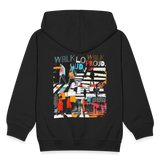 Anankean, Zebrastreifen, 1st | Kinder Zip Hoodie - Schwarz