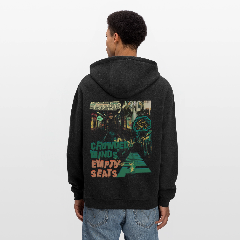 Gaian, U-Bahn, 1st | Freshhood, Oversized Unisex Hoodie - Anthrazit
