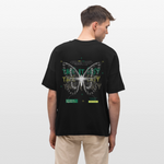 Hesinkar, Schmetterling, 1st | Blaster, Oversize Bio T-Shirt, Unisex - Schwarz