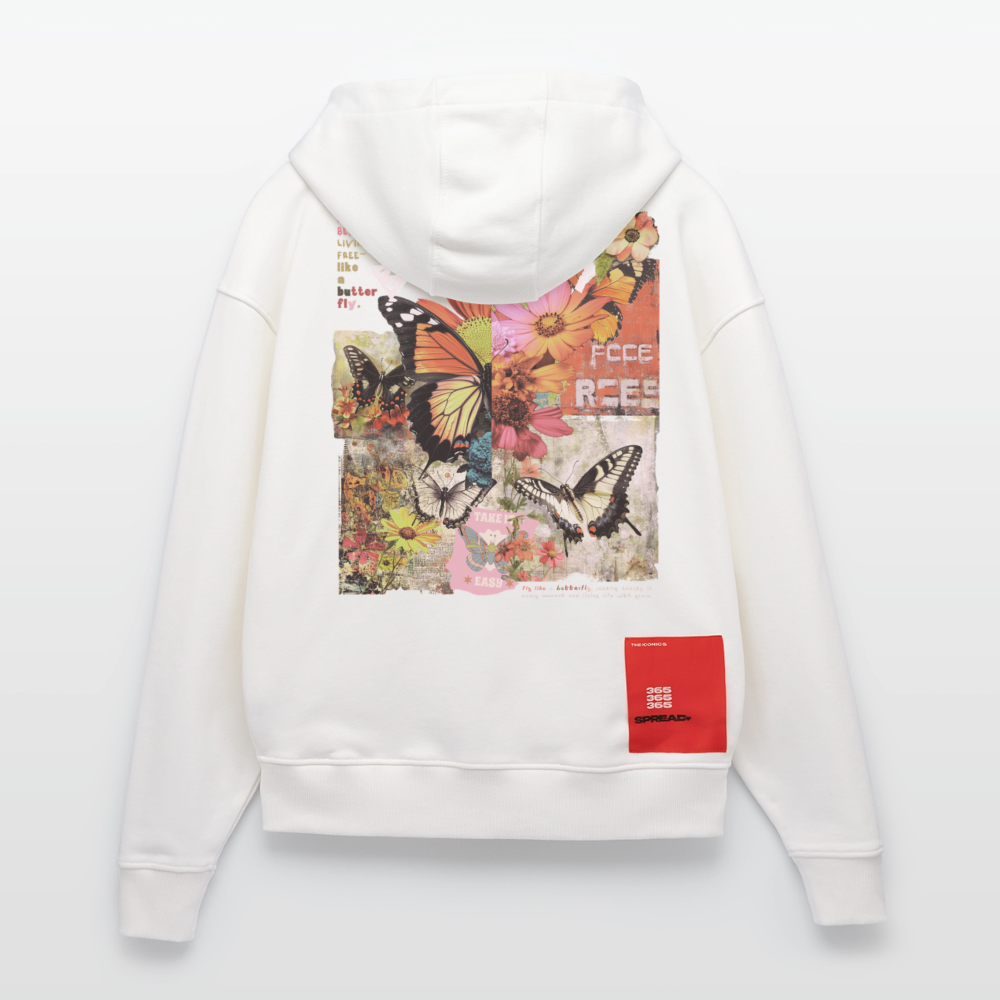 Azaroth, Schmetterling, 1st | Heavyweight Oversized Bio Zip Hoodie, Unisex - OFF WHITE