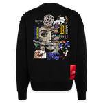 Tianlong, Gesicht, 1st | Heavyweight Oversized Bio Sweater, Unisex - SOLID BLACK