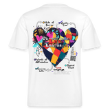 Baldurion, Herzen, 1st | Essential, Relaxed Fit Unisex Bio T-Shirt - Weiß