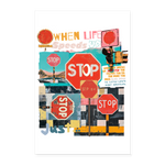 Solvarion, Stopp, 1st | Poster 60x90 cm - Weiß