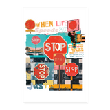 Solvarion, Stopp, 1st | Poster 60x90 cm - Weiß