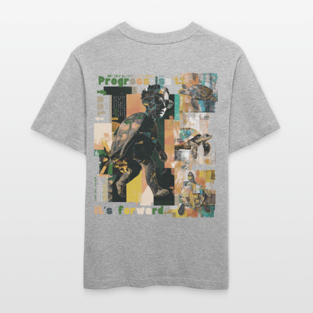 Xantherion, Schildkröte, 1st | Essential, Relaxed Fit Unisex Bio T-Shirt - Grau meliert
