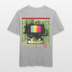 Oblivionis, Fernseher, 1st | Essential, Relaxed Fit Unisex Bio T-Shirt - Grau meliert