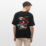 Guanyin, Muschel, 1st | Blaster, Oversize Bio T-Shirt, Unisex - Schwarz