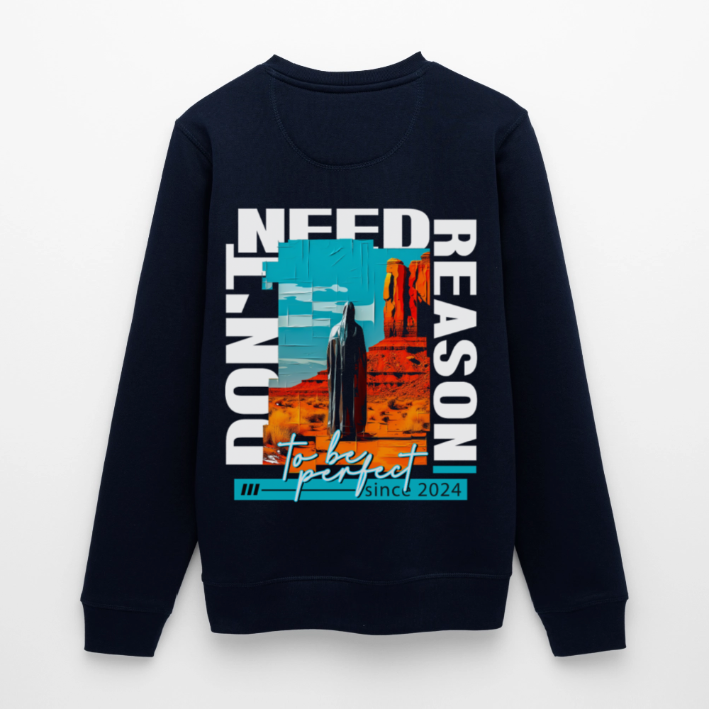 Fuxi, Wüste, 1st | Roller, Unisex Bio-Sweatshirt - Navy