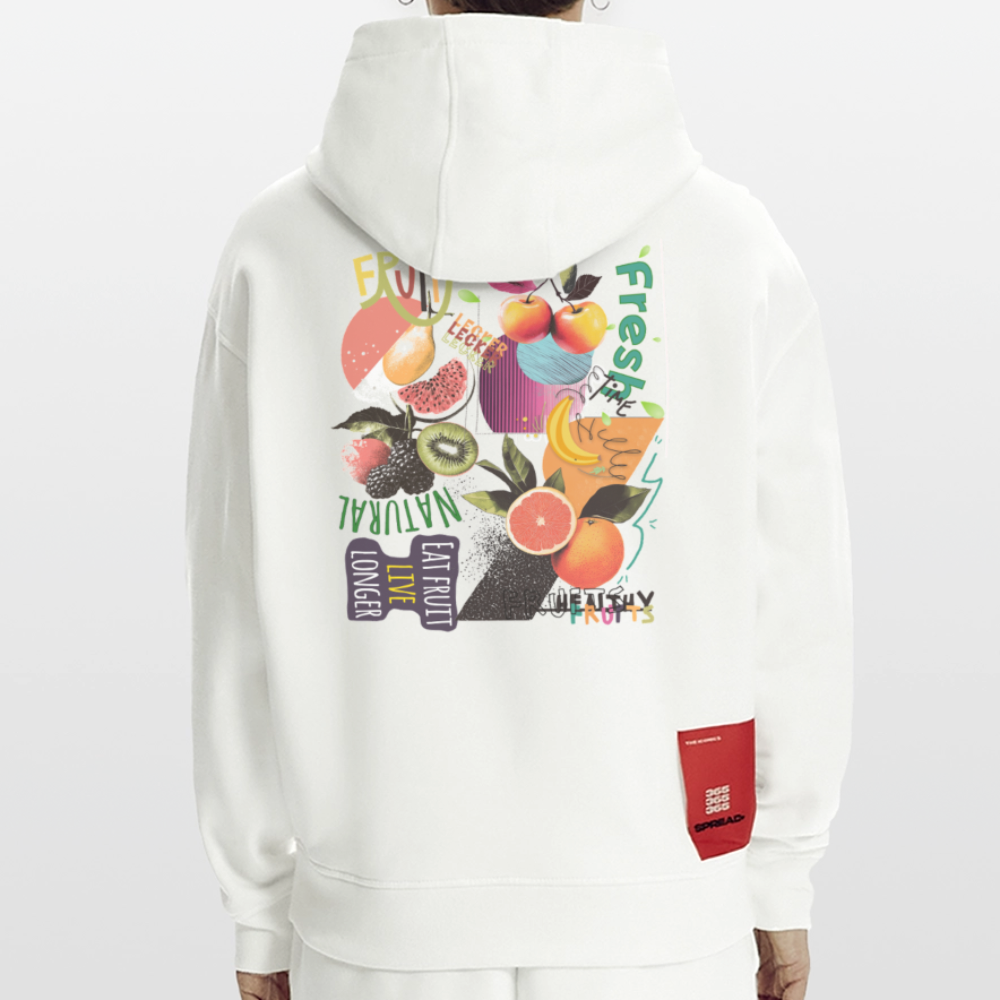 Xerathis, Obst, 1st | Heavyweight Oversized Bio Hoodie, Unisex - OFF WHITE