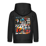 Anankean, Zebrastreifen, 1st | Kinder Zip Hoodie - Schwarz