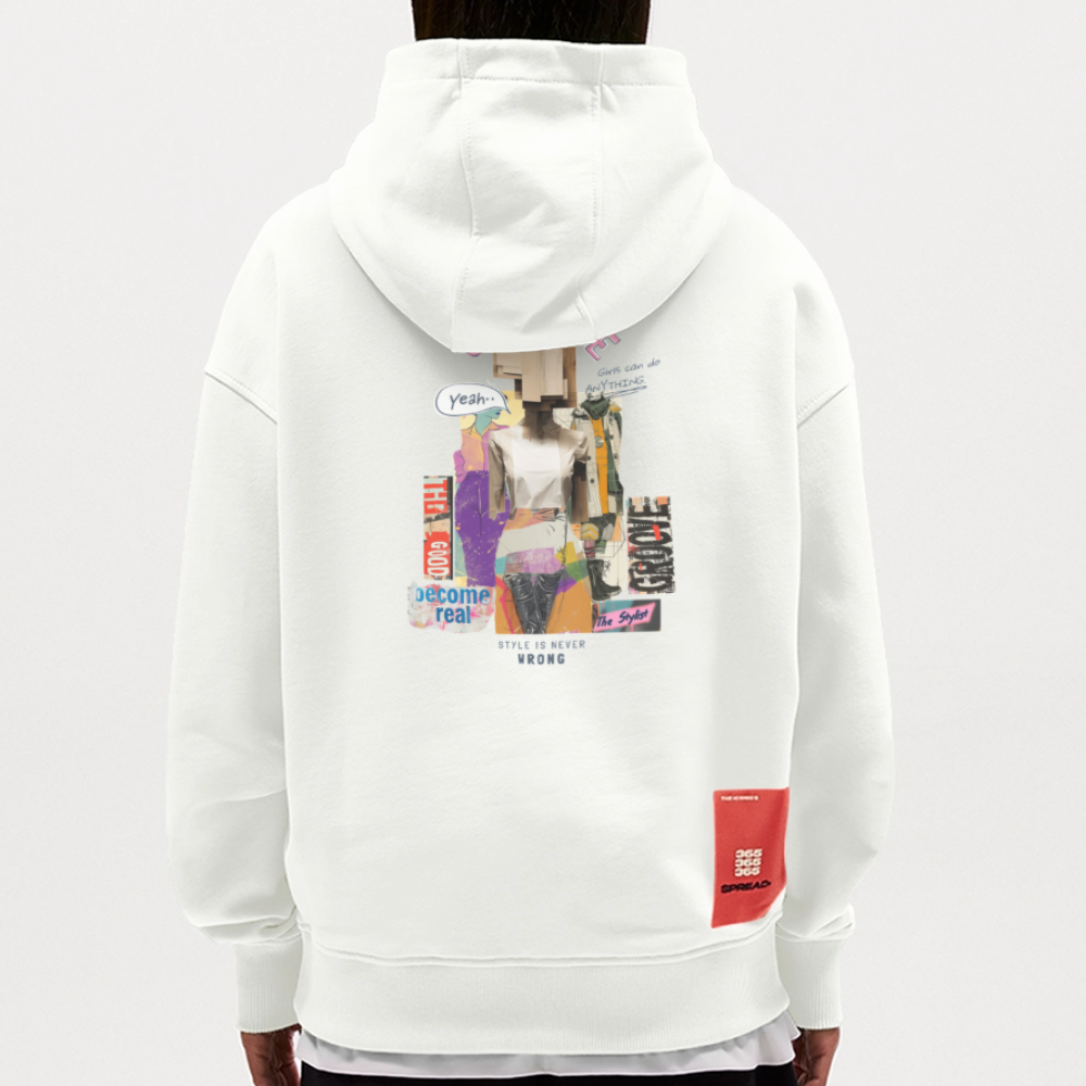 Andromion, Statue, 1st | Heavyweight Oversized Bio Hoodie, Unisex - OFF WHITE
