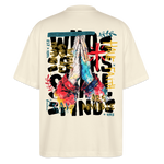 Therondir, Beten, 1st | Blaster, Oversize Bio T-Shirt, Unisex - Weißgrau