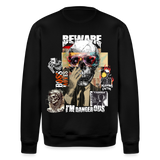 Saxnot, Totenkopf, 1st | Roller, Unisex Bio-Sweatshirt - Schwarz