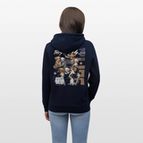 Tezcatlipoca , Hunde & Skelet, 1st | Cruiser, Unisex Bio-Hoodie - Navy