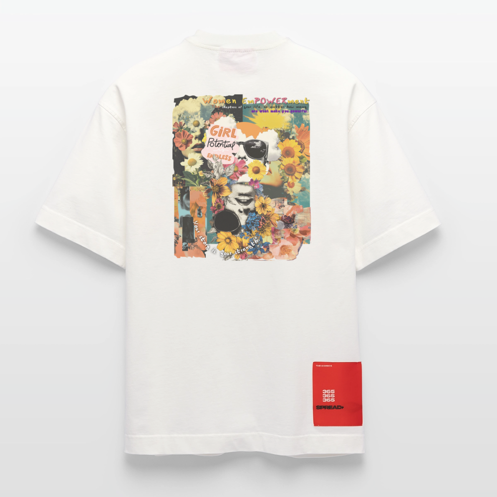 Vaelthar, Blumen, 1st | Heve, Heavyweight Oversized Bio T-Shirt, Unisex - OFF WHITE