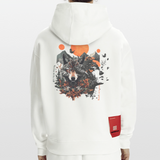 Vaermundis, Wolf, 1st | Heavyweight Oversized Bio Hoodie, Unisex - OFF WHITE