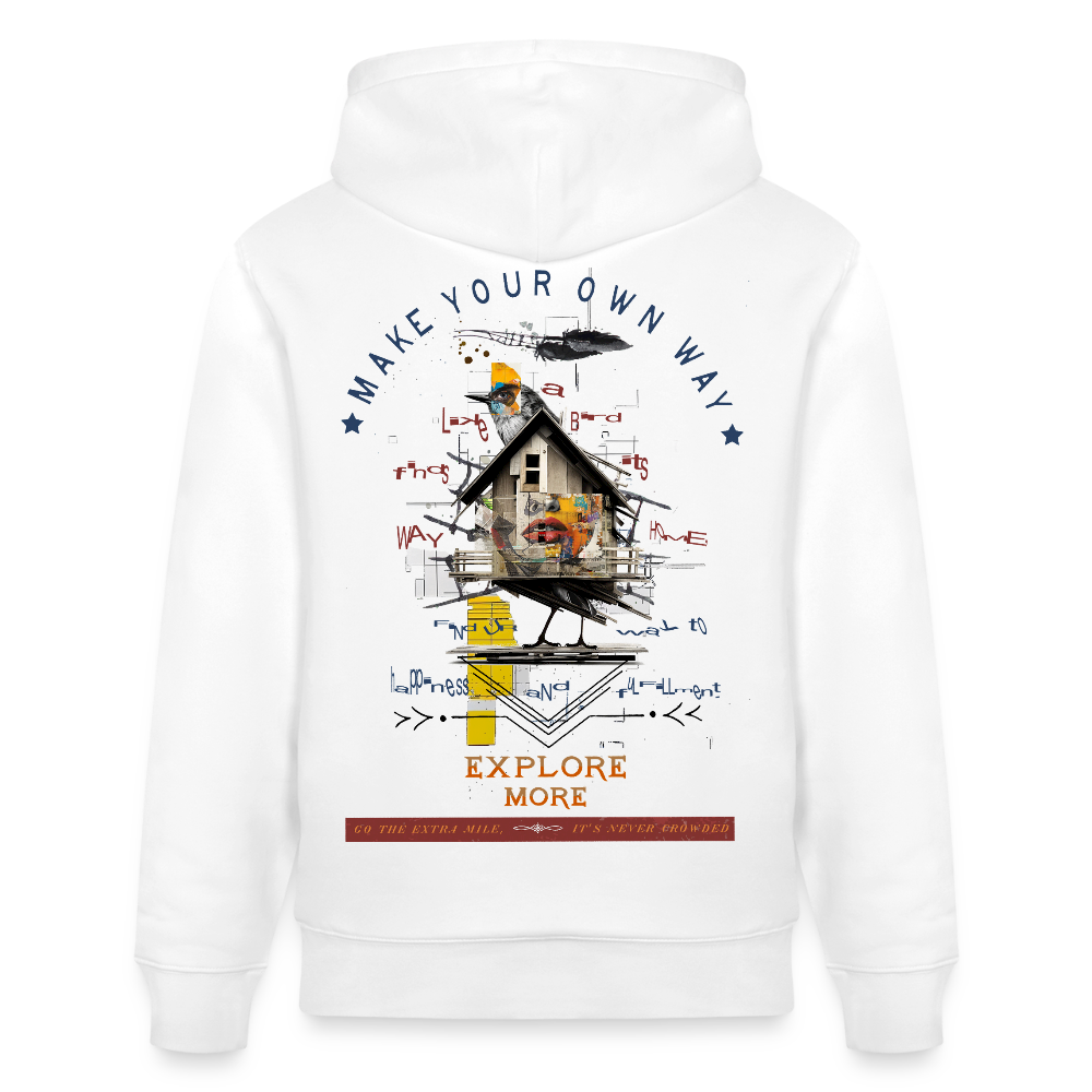 Durnamar, Vogel, 1st | Cruiser, Unisex Bio-Hoodie - Weiß