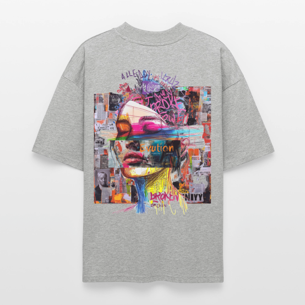 Callistara, Frau, 1st | Blaster, Oversize Bio T-Shirt, Unisex - Grau meliert